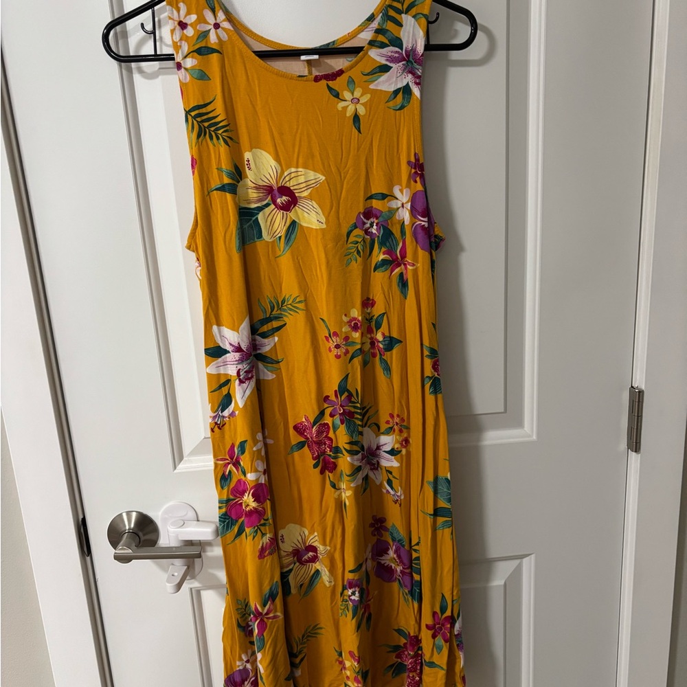 Old Navy Yellow Floral Dress